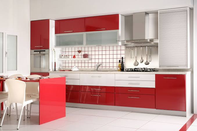 Red Kitchen Cabinet Models