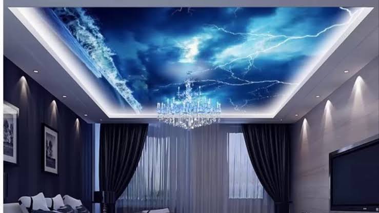 Salon için Gergi Tavan Modelleri