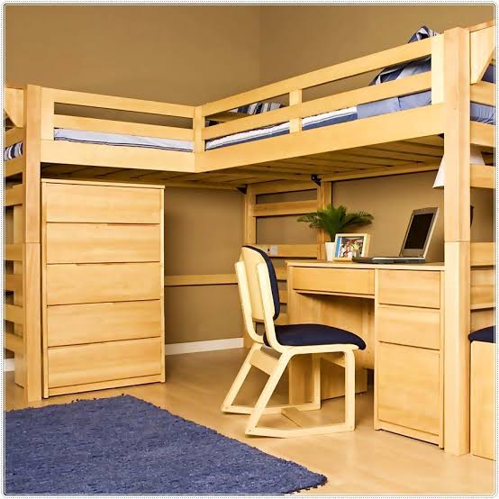 Bunk Bed with Desk and Drawer