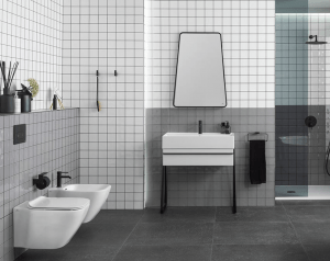 Beyaz banyo dekorasyonu