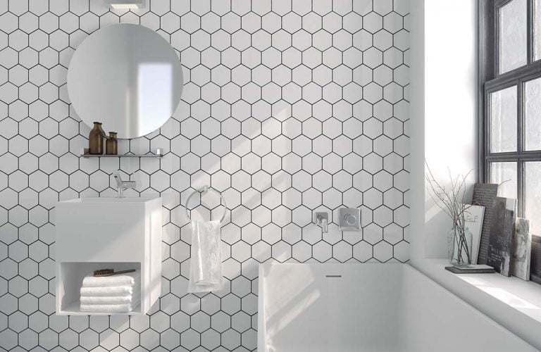 Beyaz banyo fayans modelleri