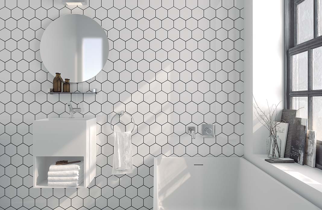 Beyaz banyo fayans modelleri