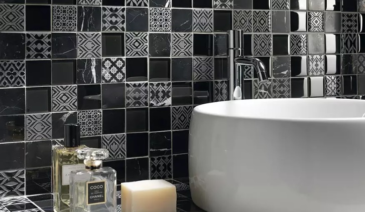 Illustrated bathroom tile models