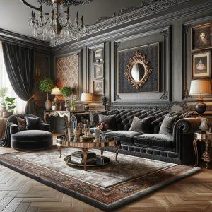 Açık gri salon Dekorasyonu