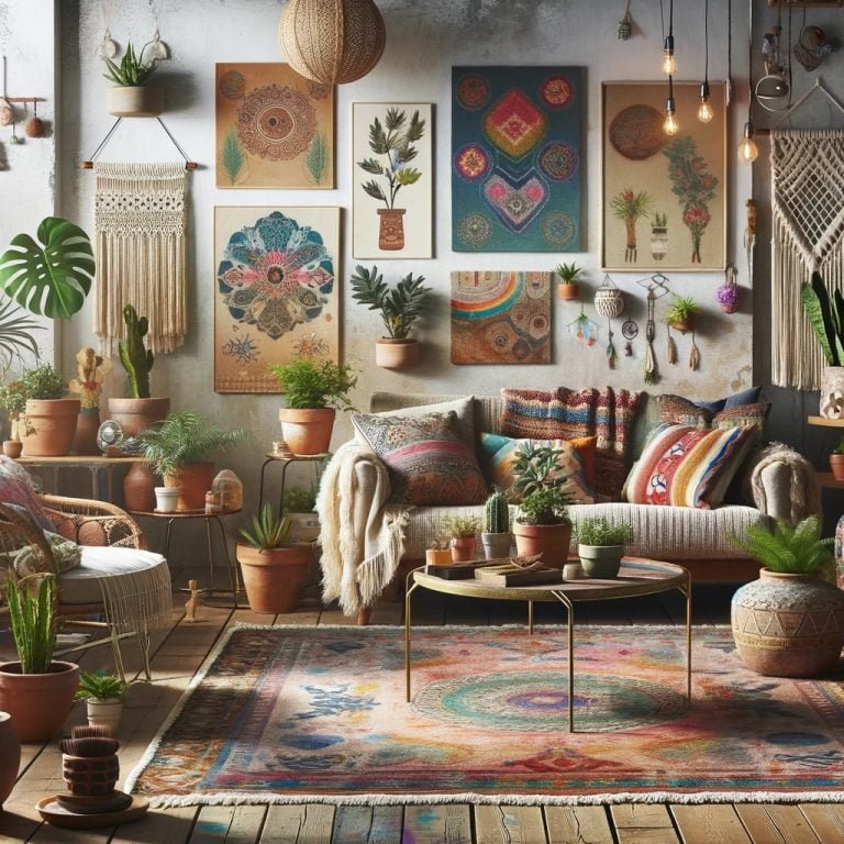 Bohem Salon Dekorasyonu