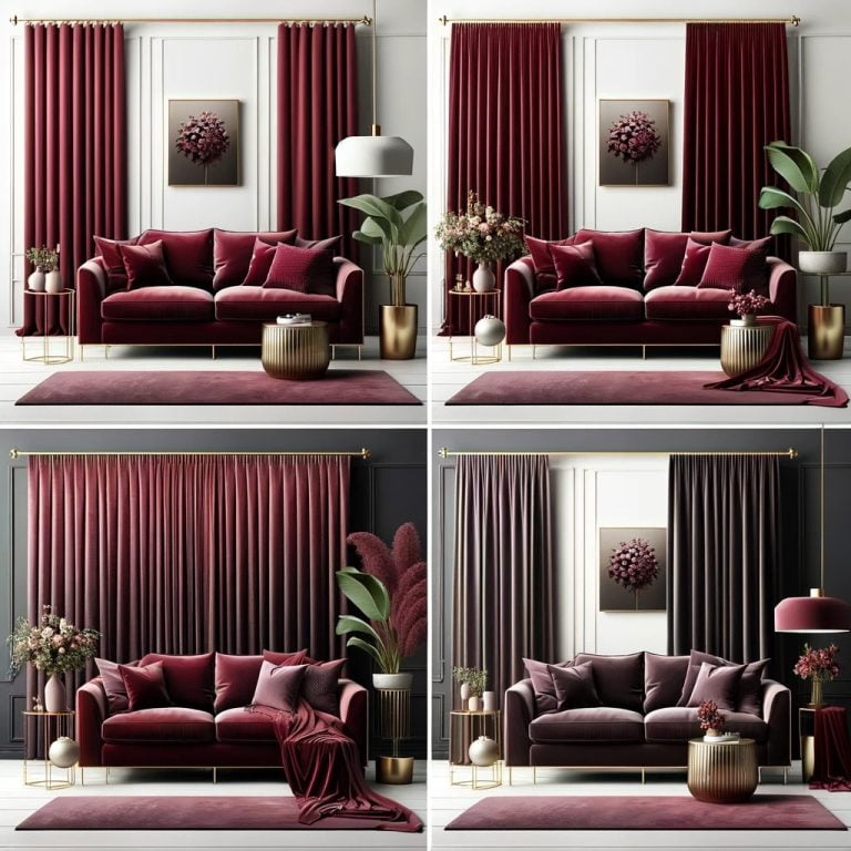 Bordo Koltuğa Uygun Fon Perde