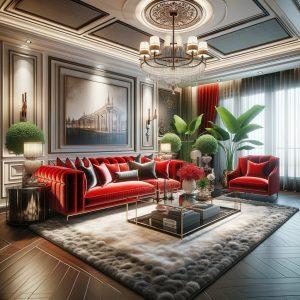 Evde kırmızı renk kullanımı