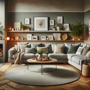 Gri koltuk dekorasyonu