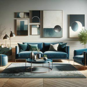 Petrol mavisi Koltuk Takımı