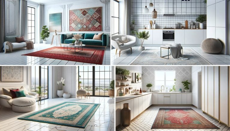 beyaz fayansa hangi renk halı gider