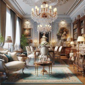 Modern klasik salon dekorasyonu