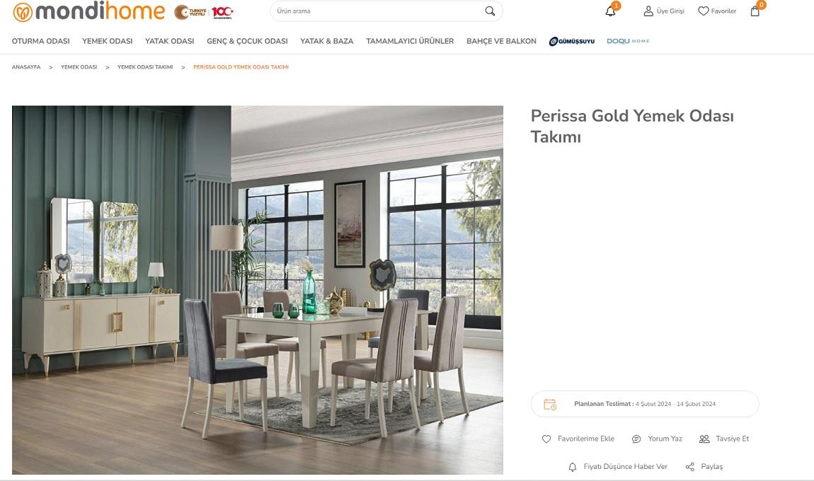 Mondi Perissa Yemek Odası