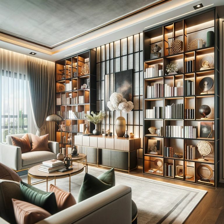 Salonda Kitaplık Dekorasyonu