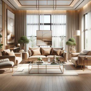 Sütlü Kahve Koltuk Takımı Dekorasyonu